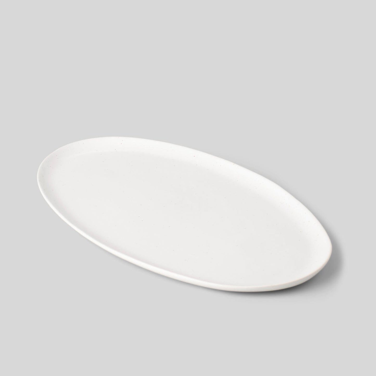 The Oval Serving Platter: Speckled White - Curated Home Decor