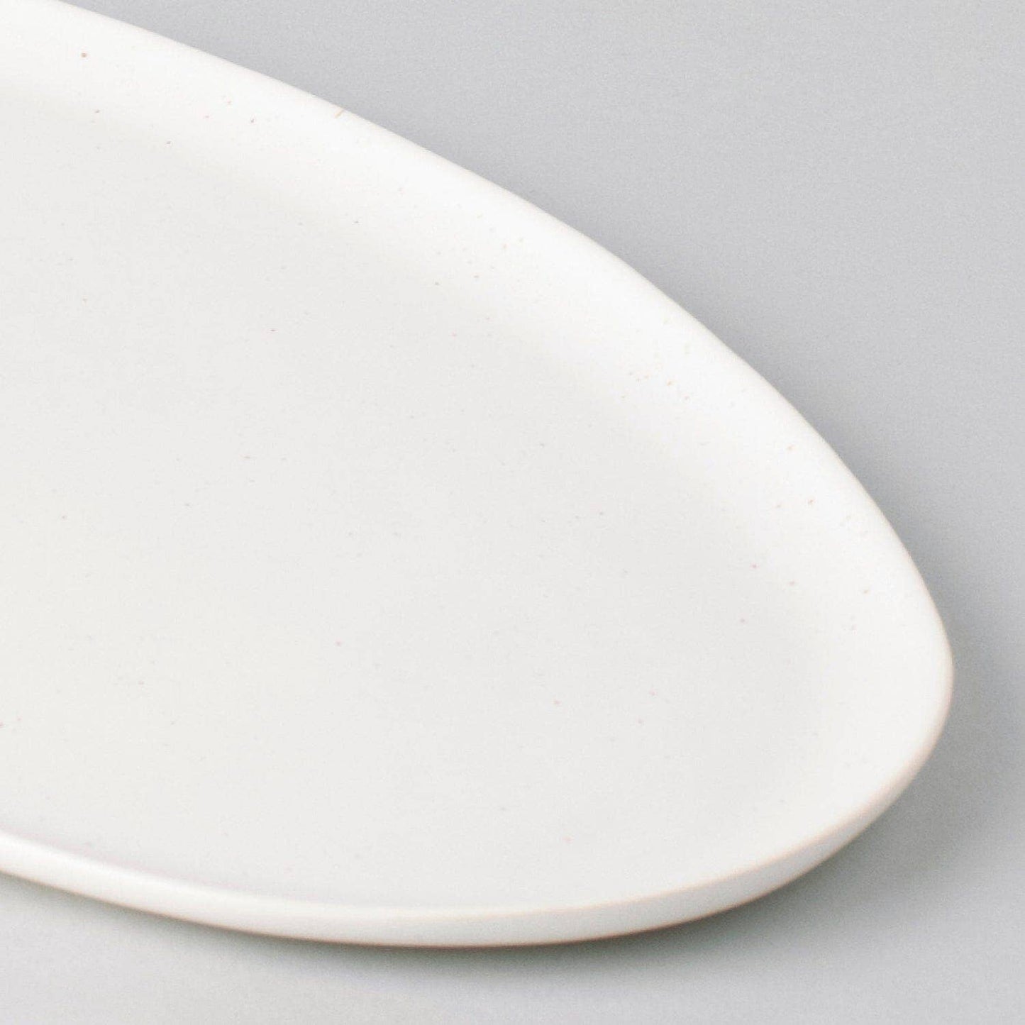 The Oval Serving Platter: Speckled White - Curated Home Decor