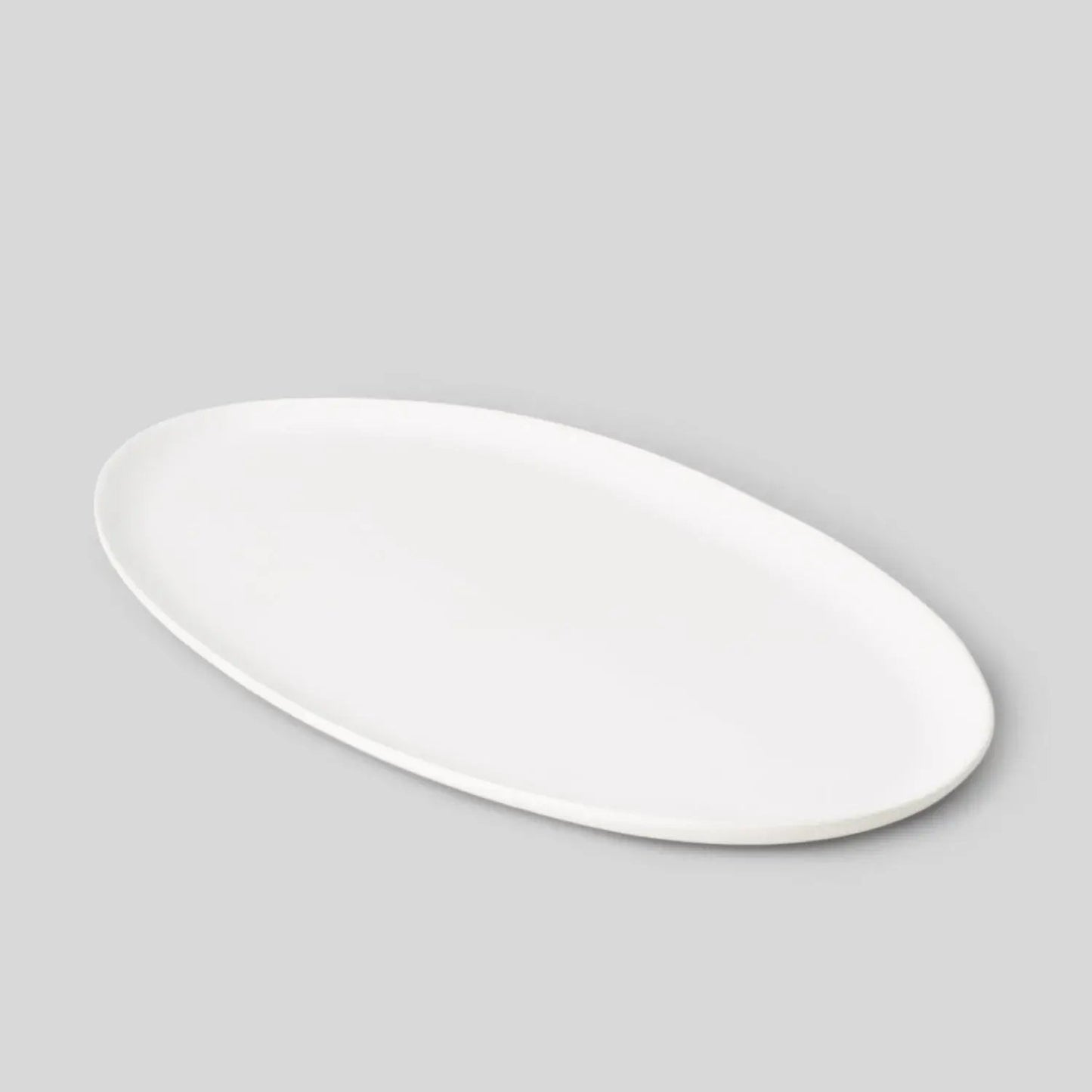 The Oval Serving Platter: Speckled White - Curated Home Decor