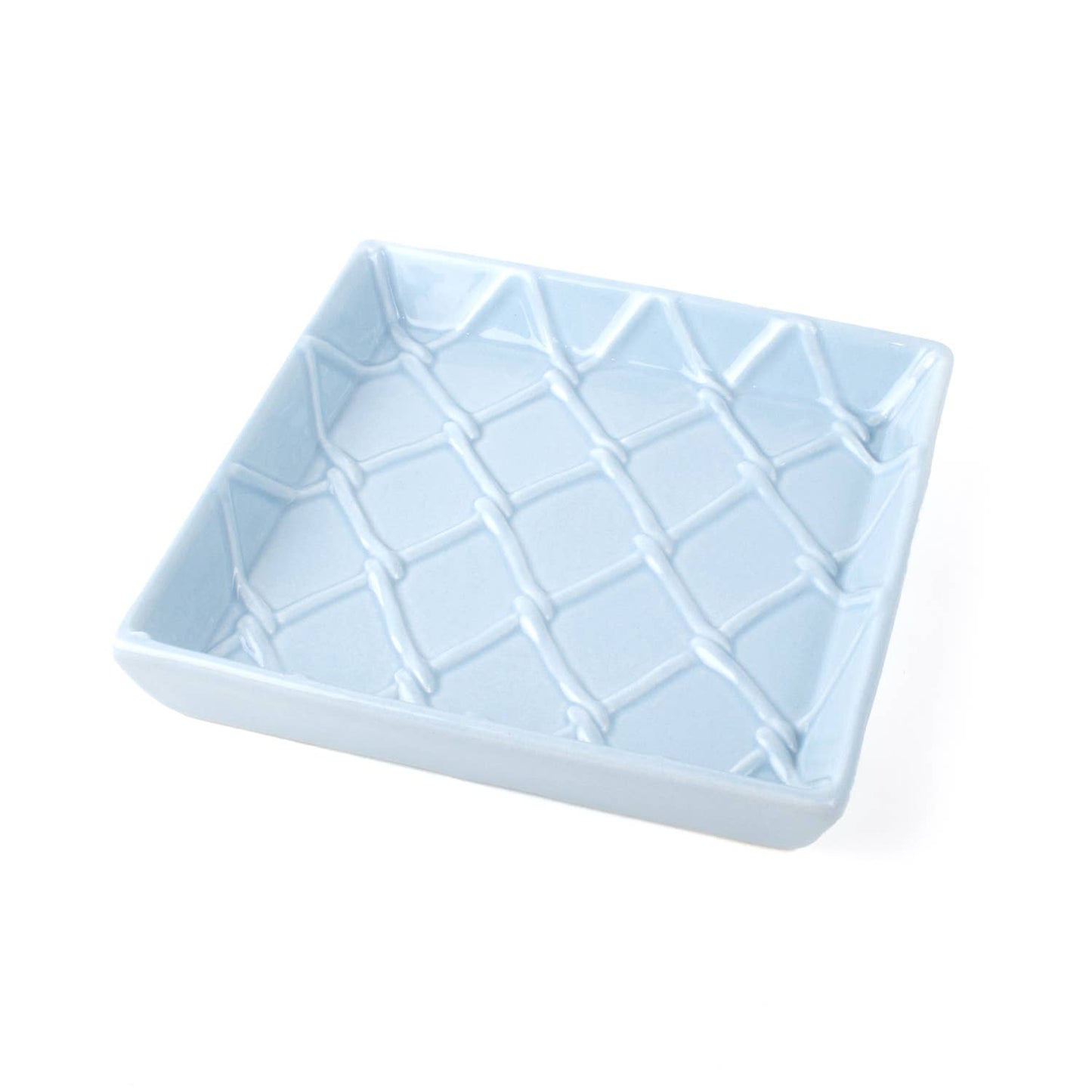 Light Blue Textured Beverage Napkin Tray - Curated Home Decor
