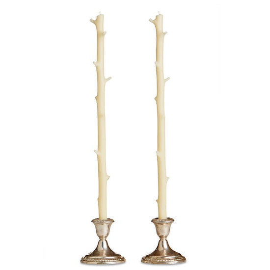 Stick Candles Hickory / Pair: White Chocolate - Curated Home Decor