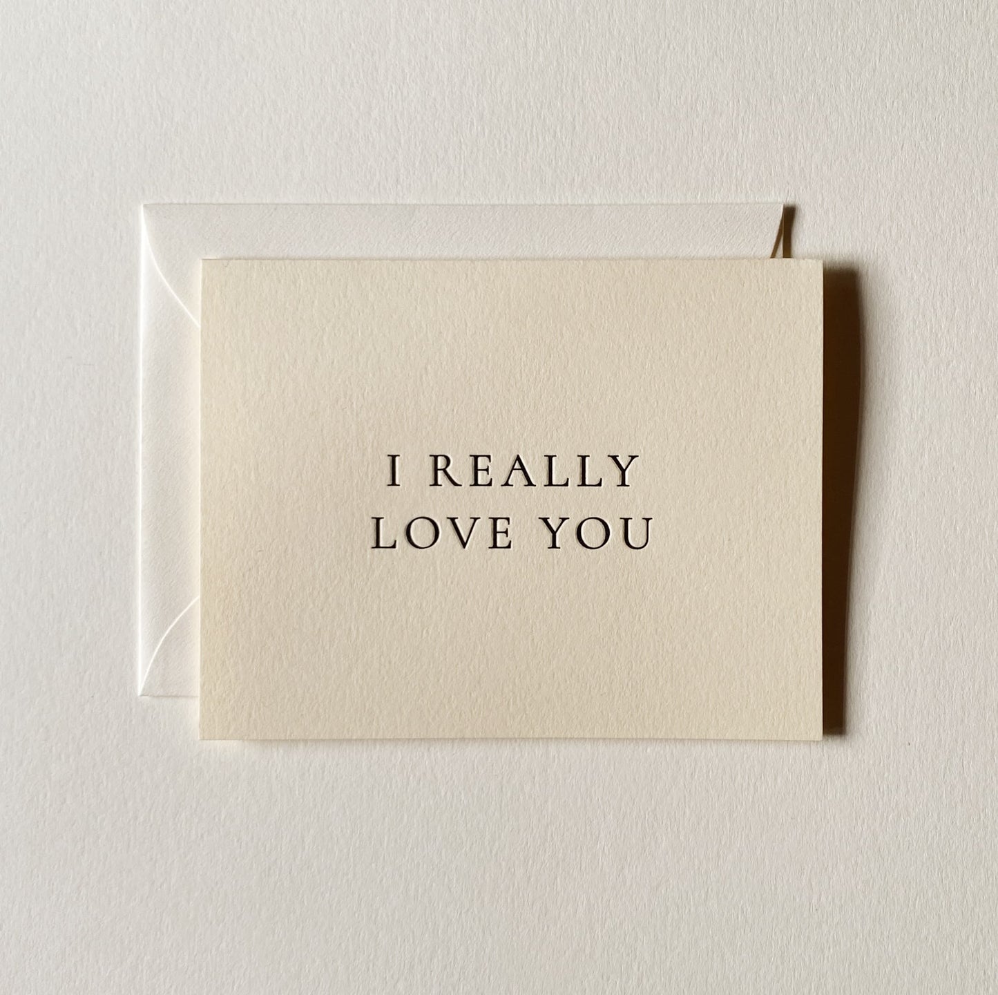 I Really Love You No. 20: Creme / Single Card - Curated Home Decor