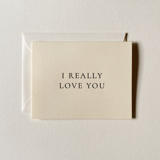 I Really Love You No. 20: Creme / Single Card - Curated Home Decor