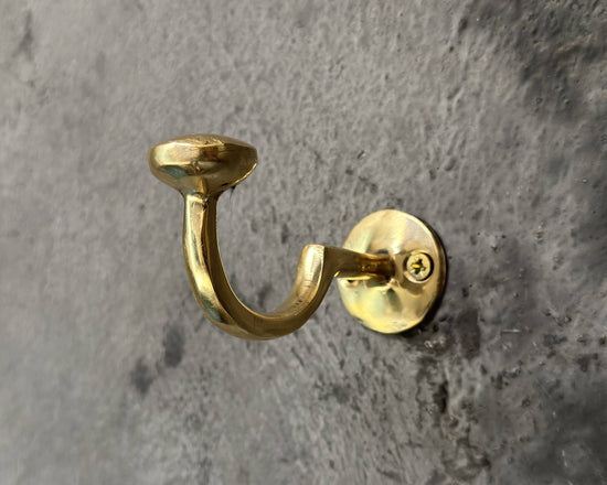 Solid Brass Wall Mounted Hooks, Bathroom Wall Hooks - Curated Home Decor