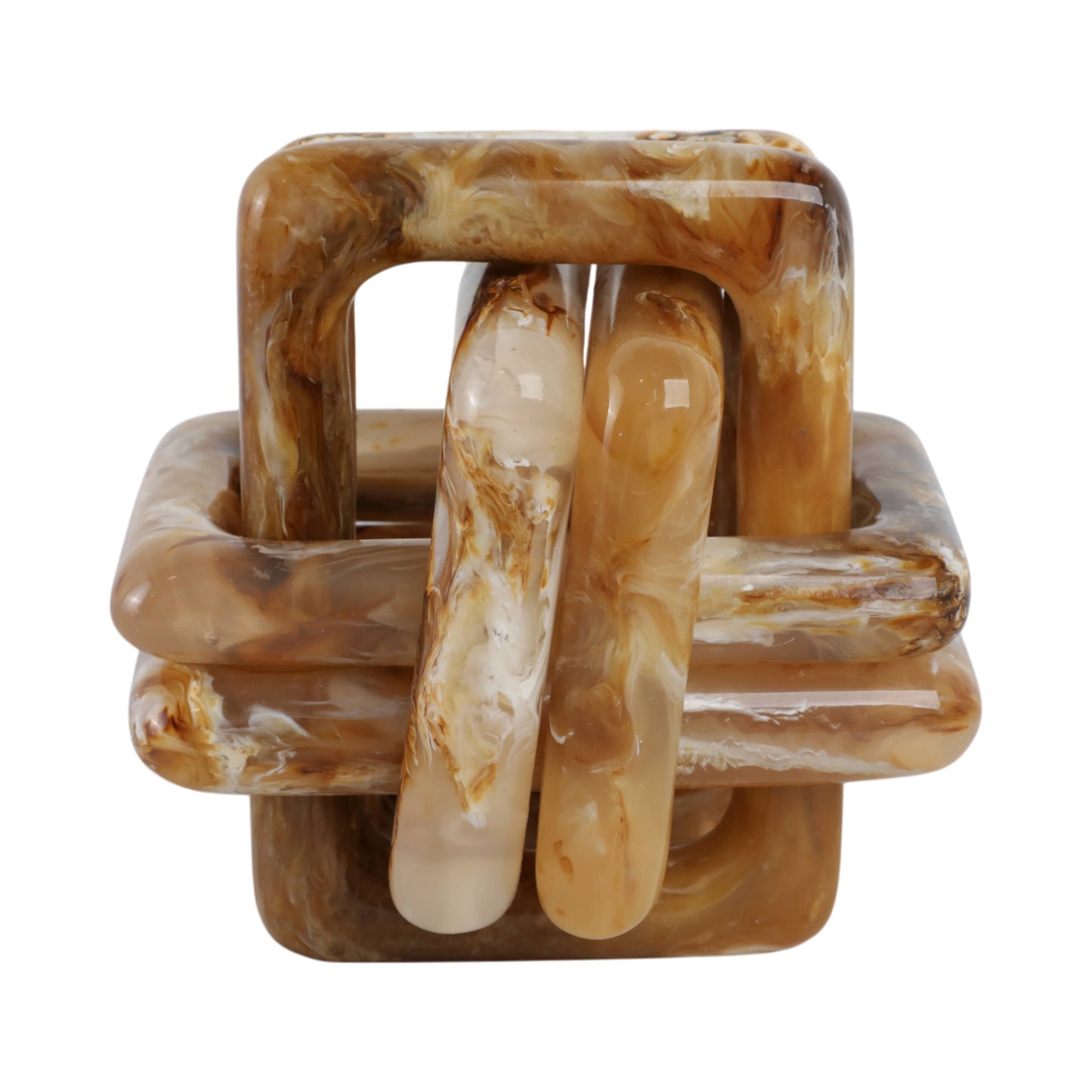 Tan 6 in. Marbled Resin Knot