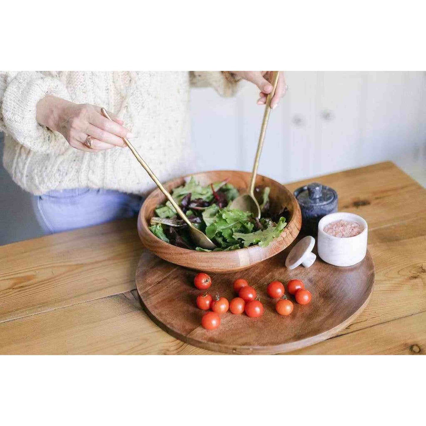 
                  
                    Wooden salad bowl - Curated Home Decor
                  
                
