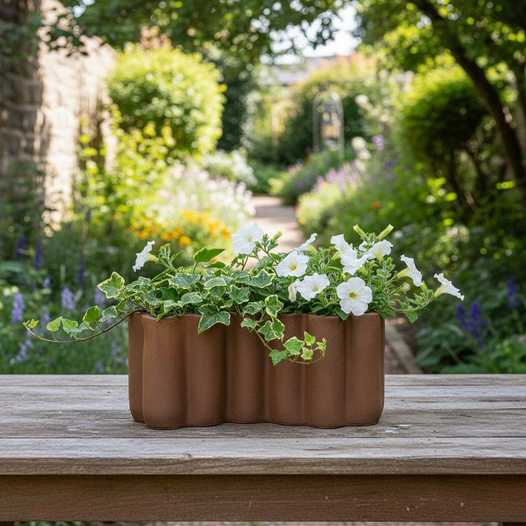 
                  
                    Stoneware Sculpted Planter - Curated Home Decor
                  
                