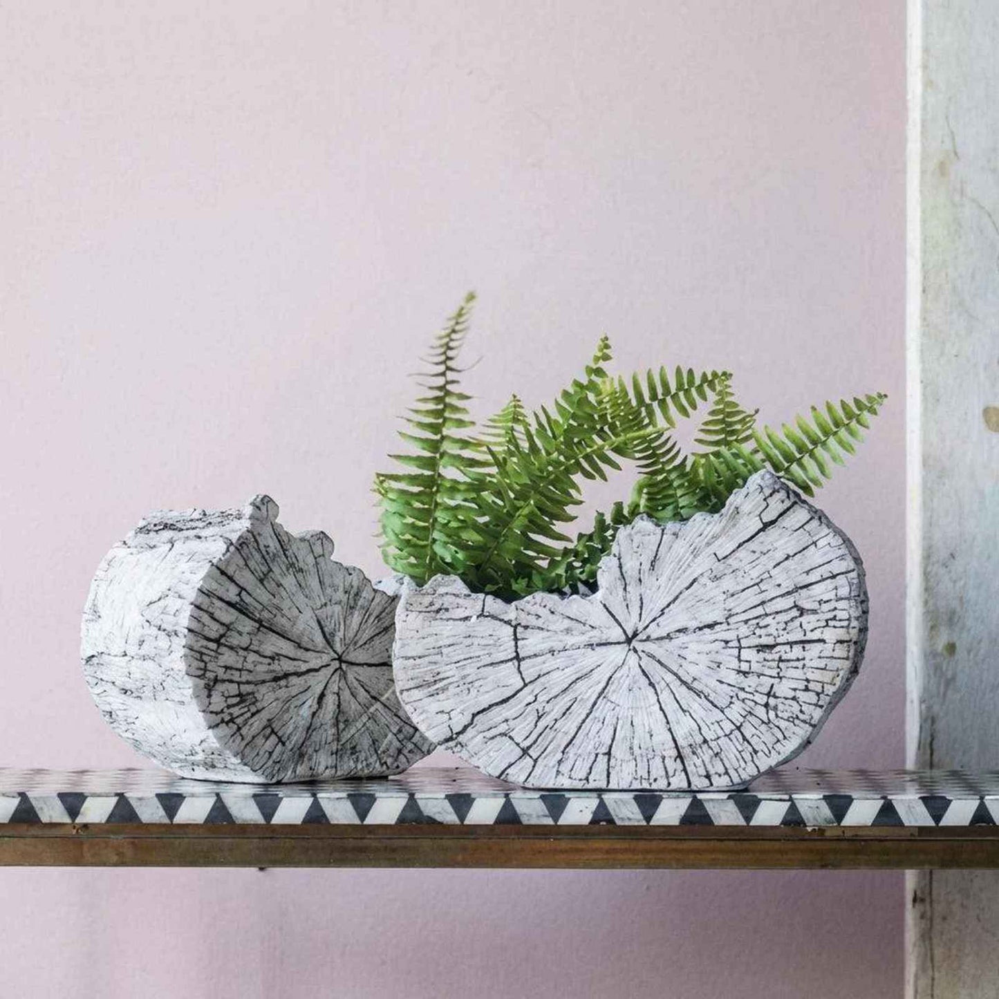 
                  
                    White Bois Slice Planter - Curated Home Decor
                  
                