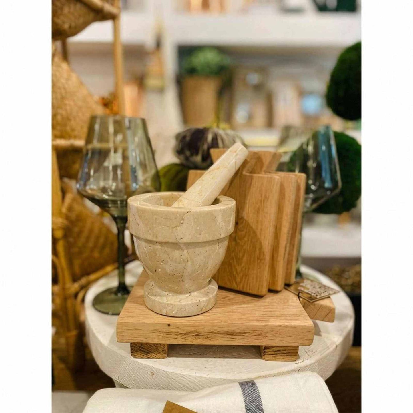 
                  
                    Stone Mortar and Pestle - Curated Home Decor
                  
                