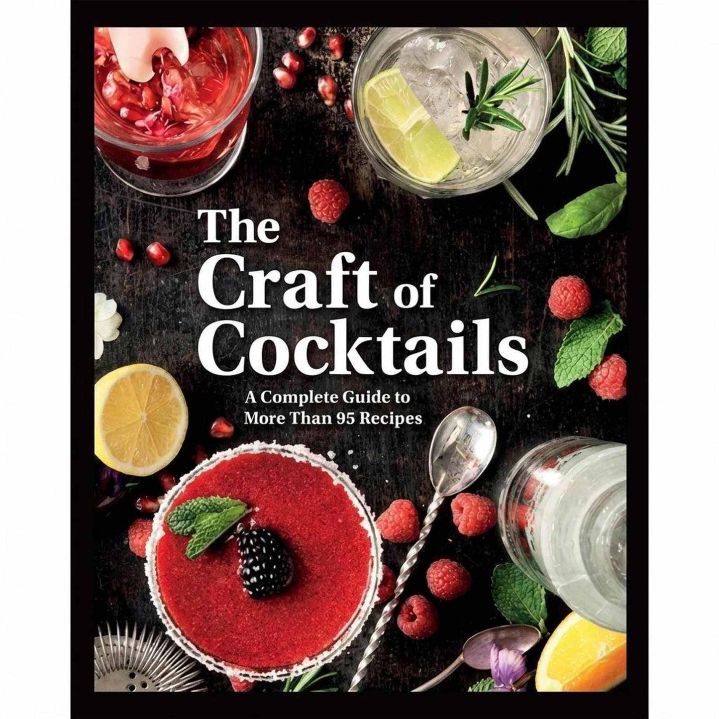 Assorted craft cocktails with botanicals and classic mixology recipes in a stylish setting