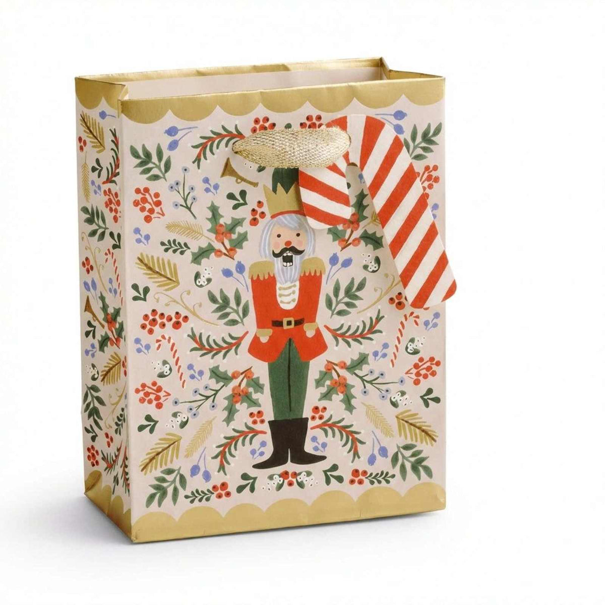 
                  
                    Rifle Paper Co. Nutcracker Sweets Small Gift Bag with gold foil and cotton ribbon handles
                  
                