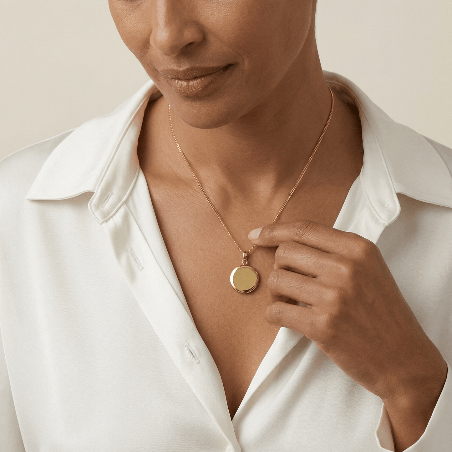 
                  
                    18k Gold Filled Round Locket Necklace - Curated Home Decor
                  
                