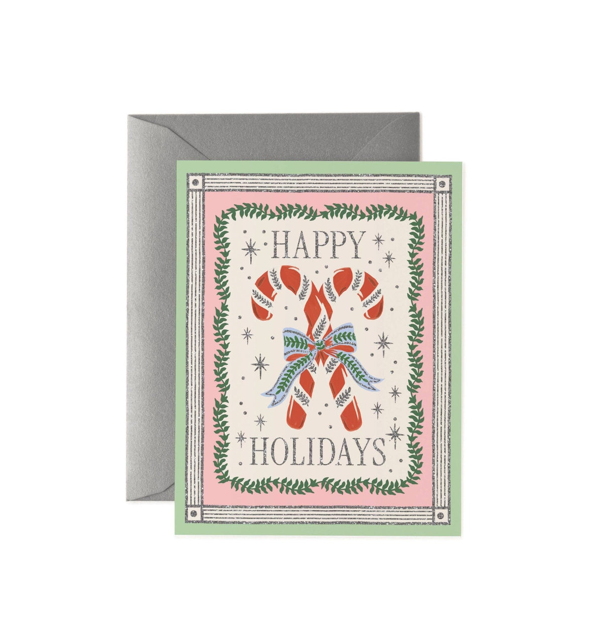 Boxed Set of 8 Candy Cane Cards - Curated Home Decor