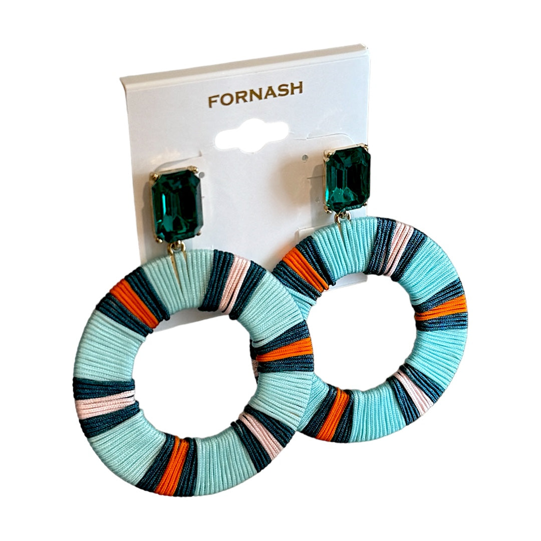 Sinclair Earrings in Aqua - Curated Home Decor