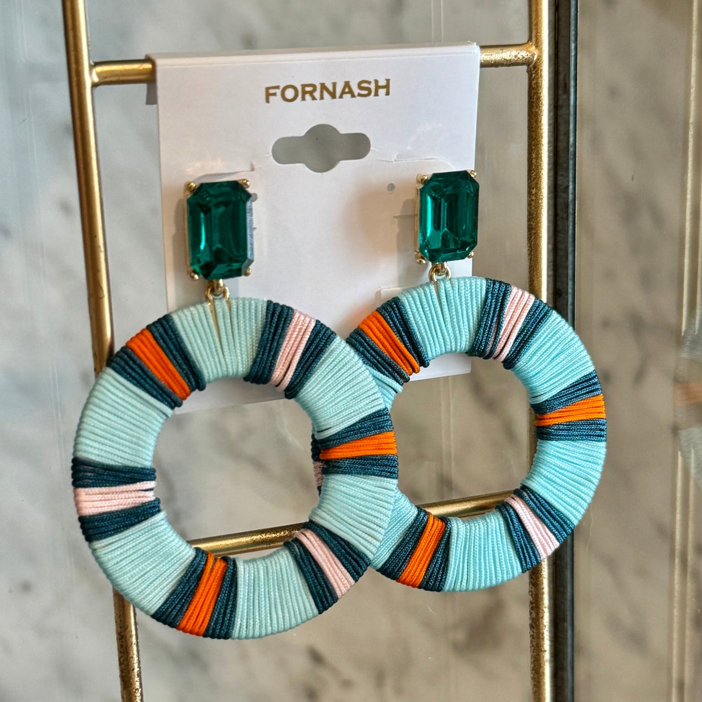 Sinclair Earrings in Aqua - Curated Home Decor