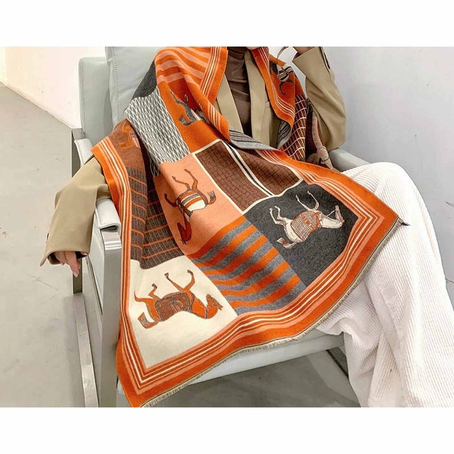 Orange Lexington Scarf - Curated Home Decor