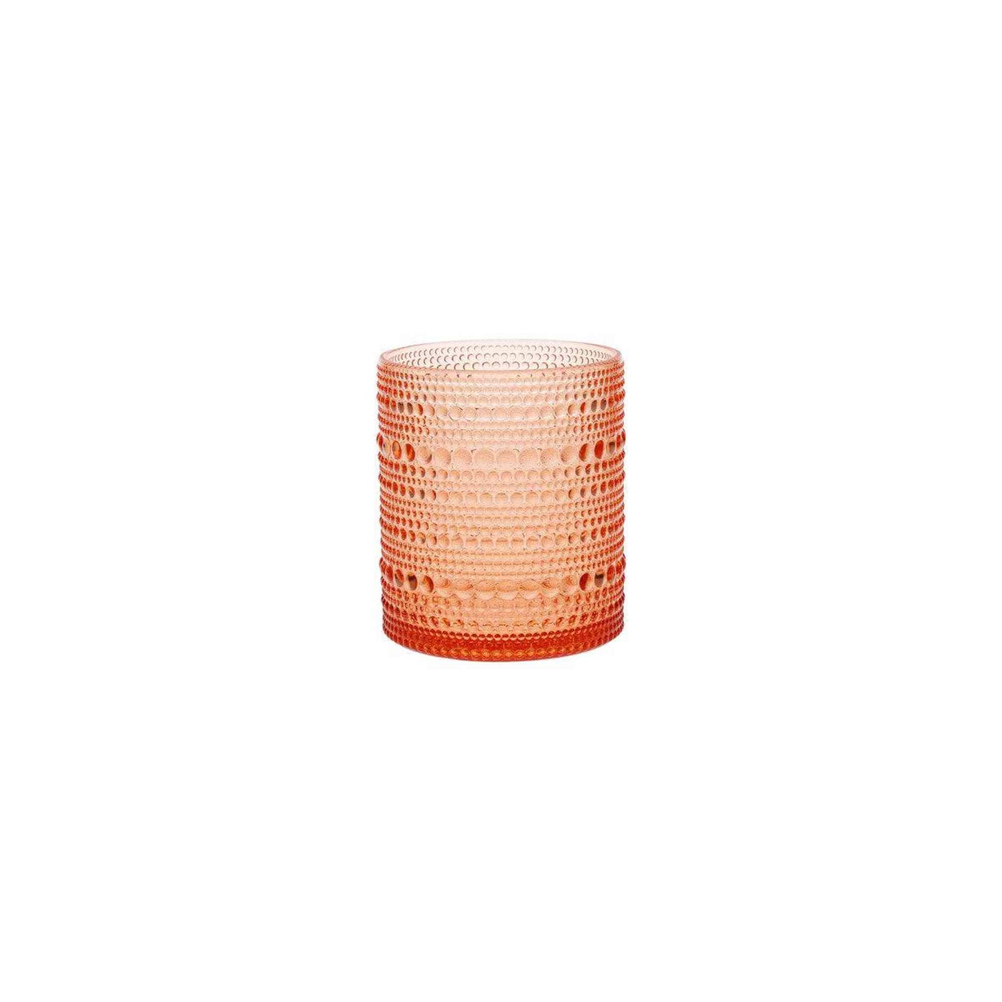 Orbetto Coral Blush 10.5oz shatter-resistant textured plastic cup