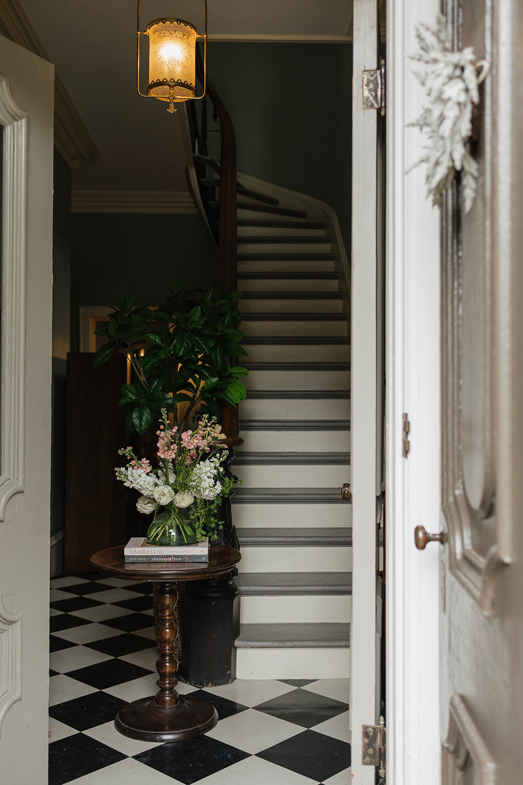 Foyer designed and styled by Curated Home Decor