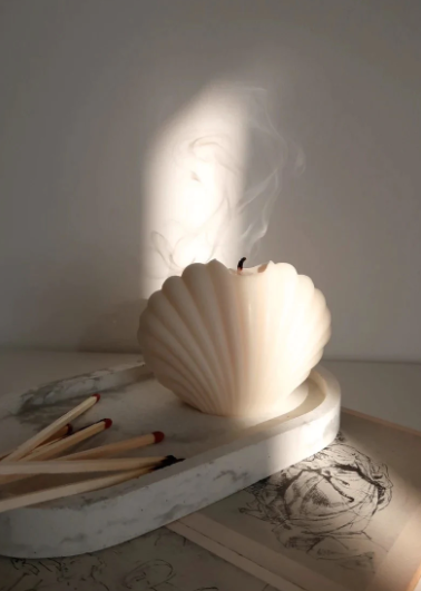 Shell Soy Wax Candle - Curated Home Decor