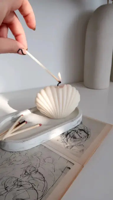Shell Soy Wax Candle - Curated Home Decor