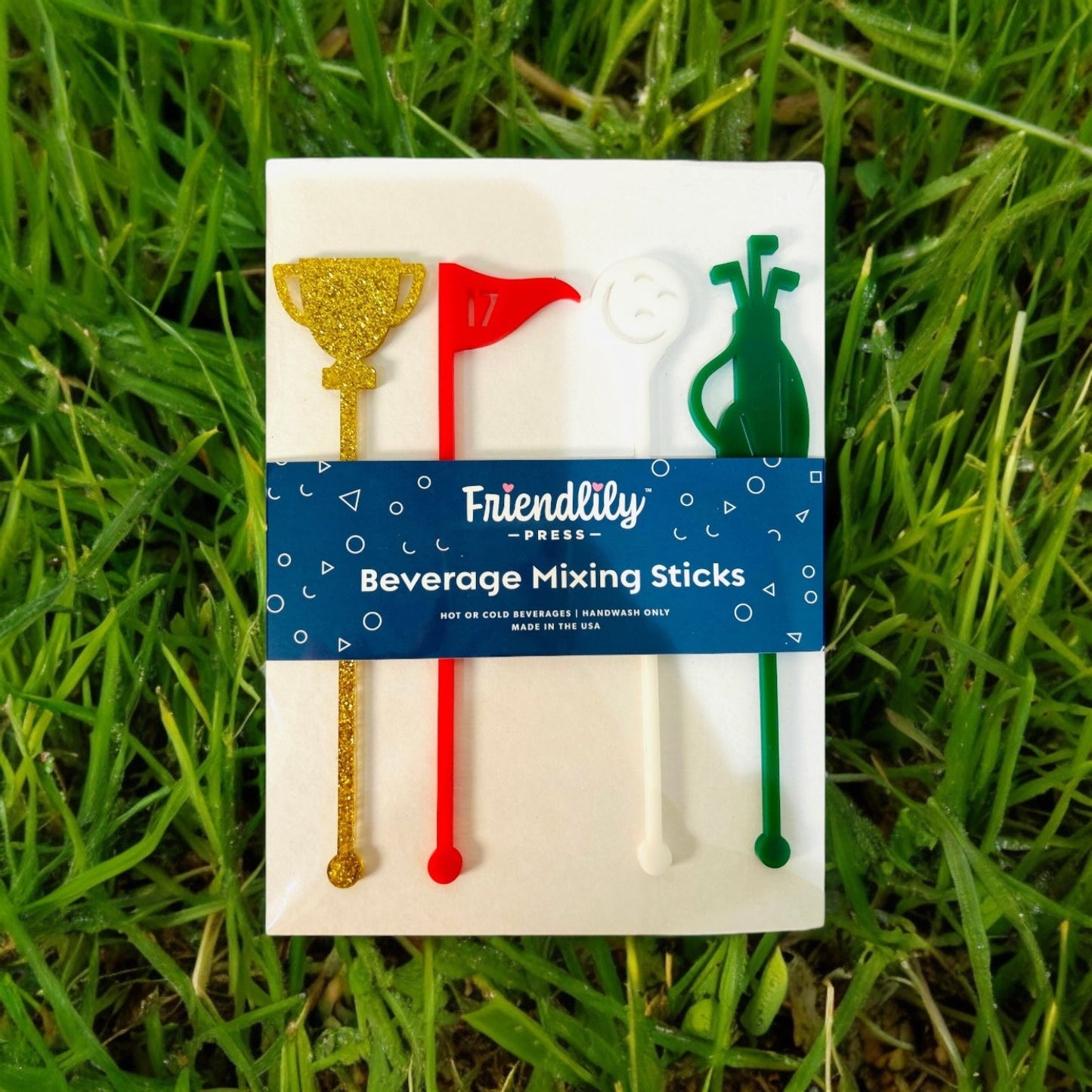 Golf Theme Drink Stirrers 4pc Set - Curated Home Decor