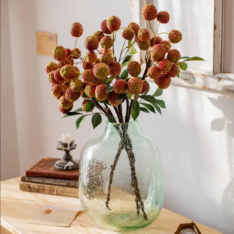 Artificial Fruit Lychee Stem - Curated Home Decor