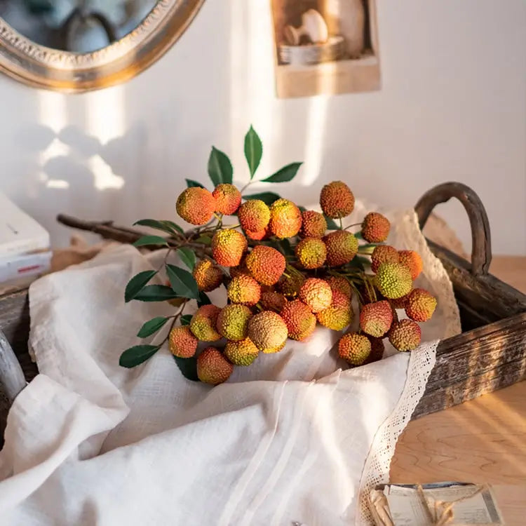 Artificial Fruit Lychee Stem - Curated Home Decor