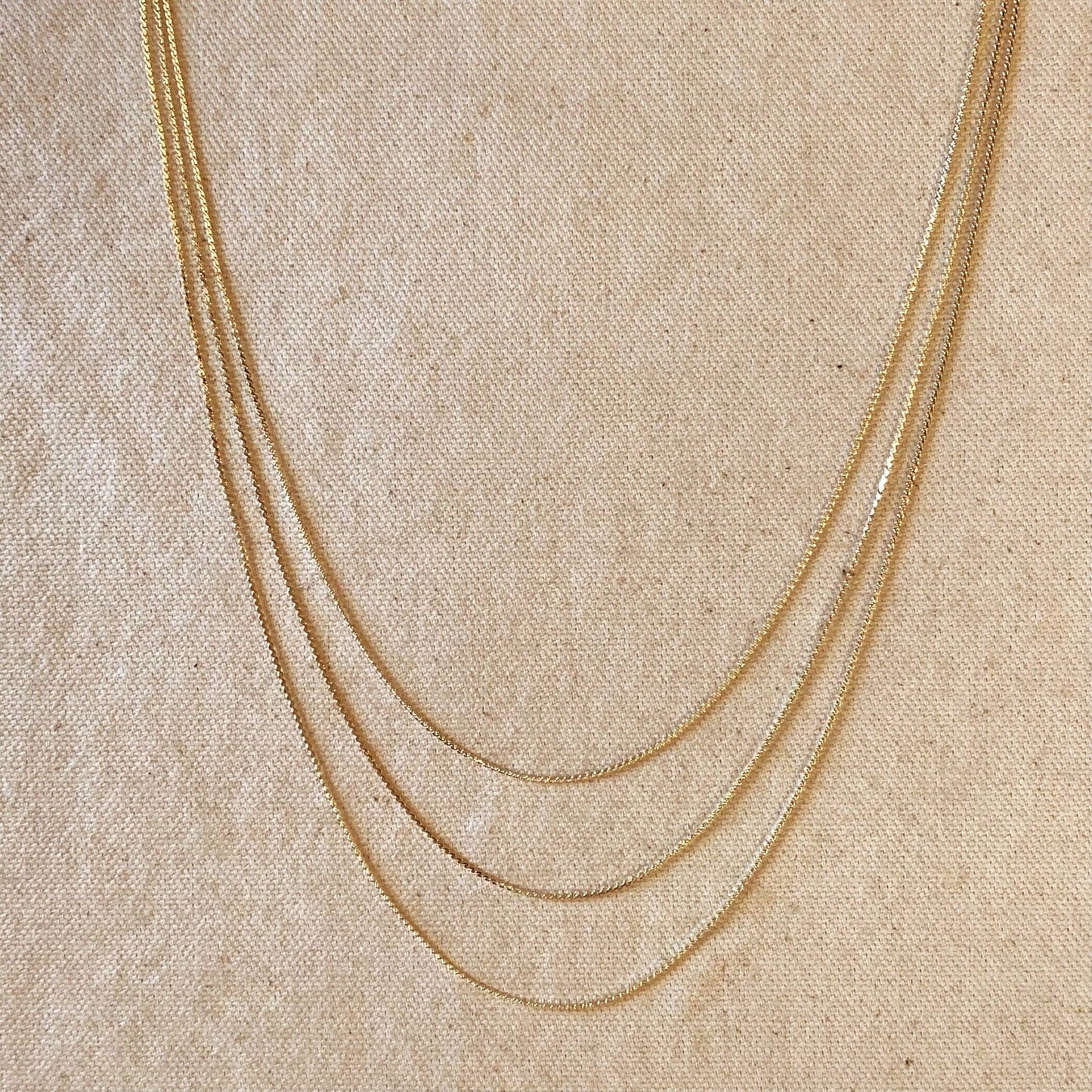 18k Gold Filled Dainty Chain Necklace - Curated Home Decor