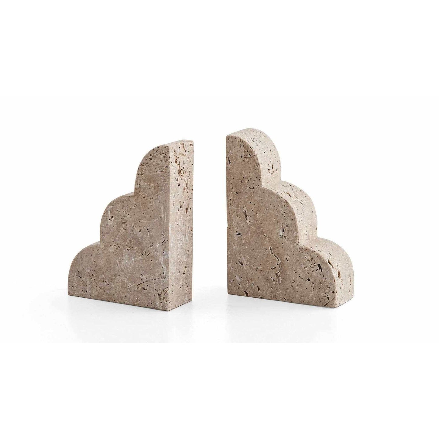 
                  
                    Set of 2 Natural Travertine Bookends - Curated Home Decor
                  
                