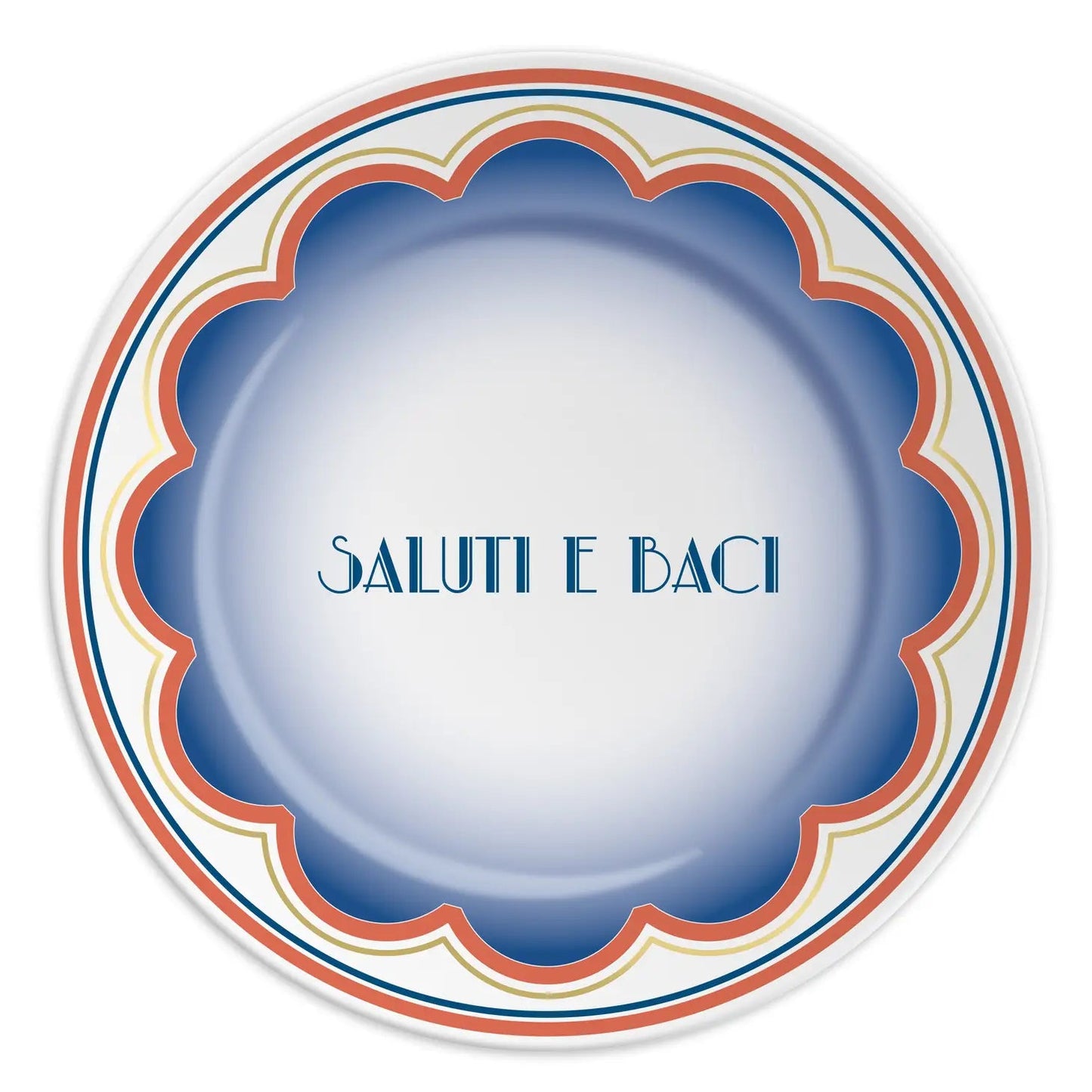 Saluti e Baci Large Porcelain Plate - Curated Home Decor