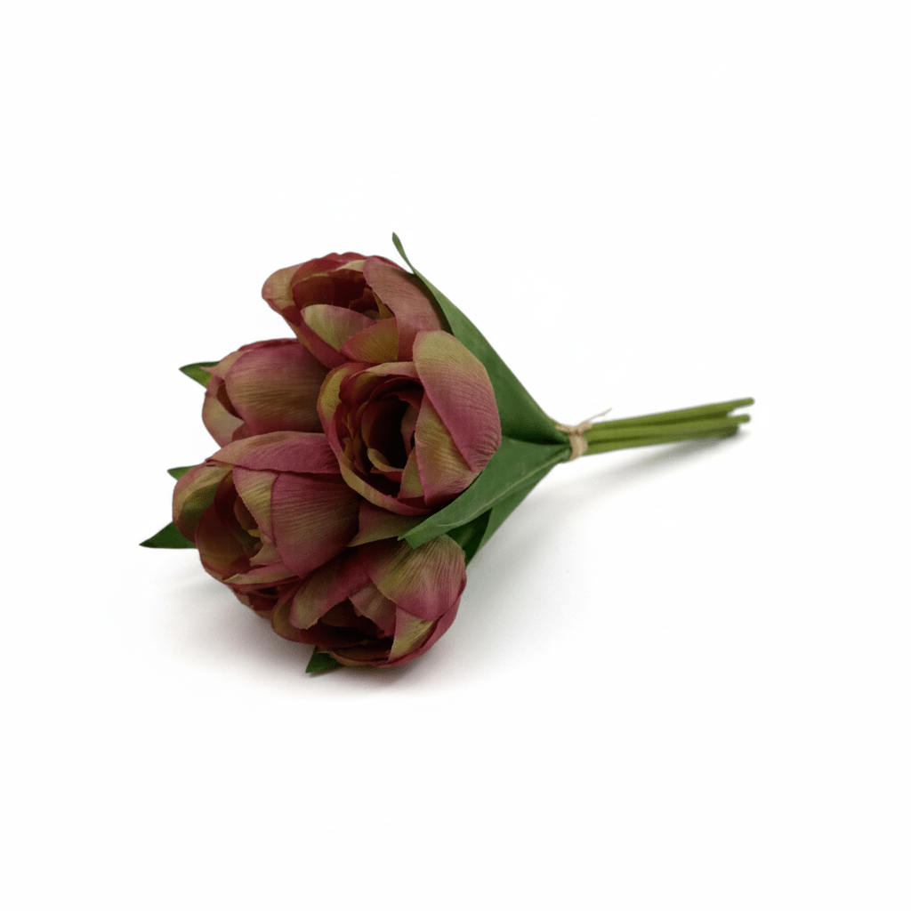 Tulips Flowers Bouquet Red Madonna - Curated Home Decor
