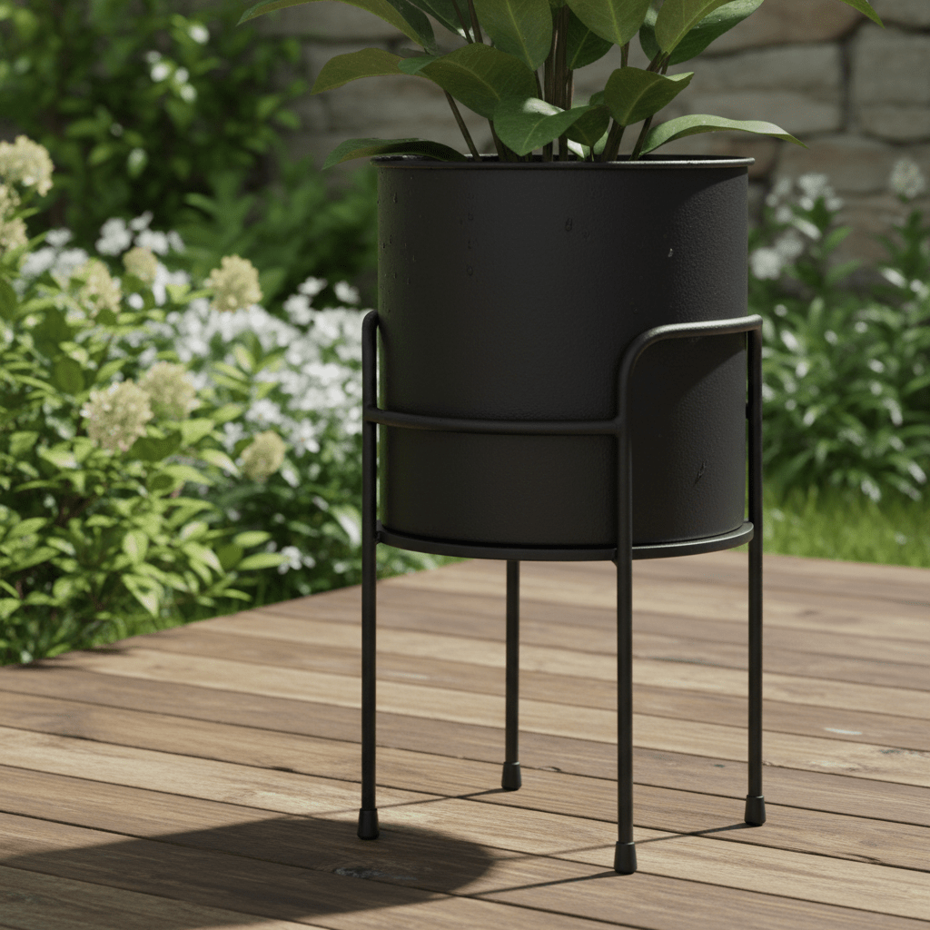 
                  
                    Flowerpot BLACKI metal, black - Bloomingville - Curated Home Decor
                  
                