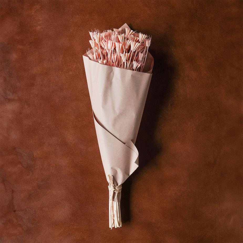 Mixed Dried Grasses and Blush Florals, 20"