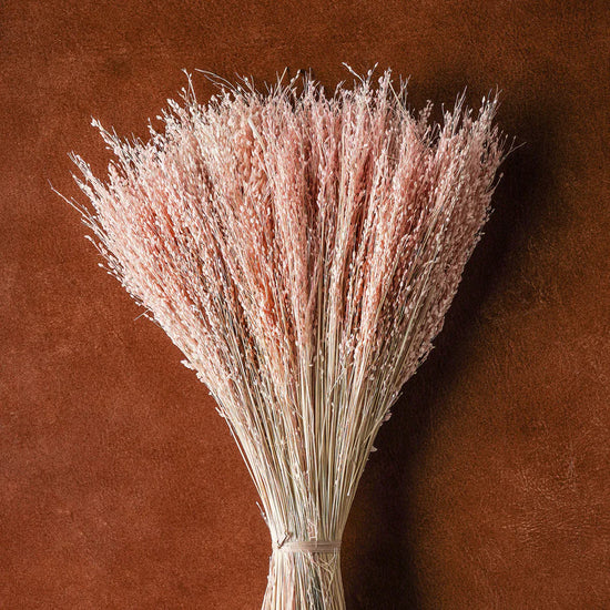 Mixed Dried Grasses and Blush Florals, 20"