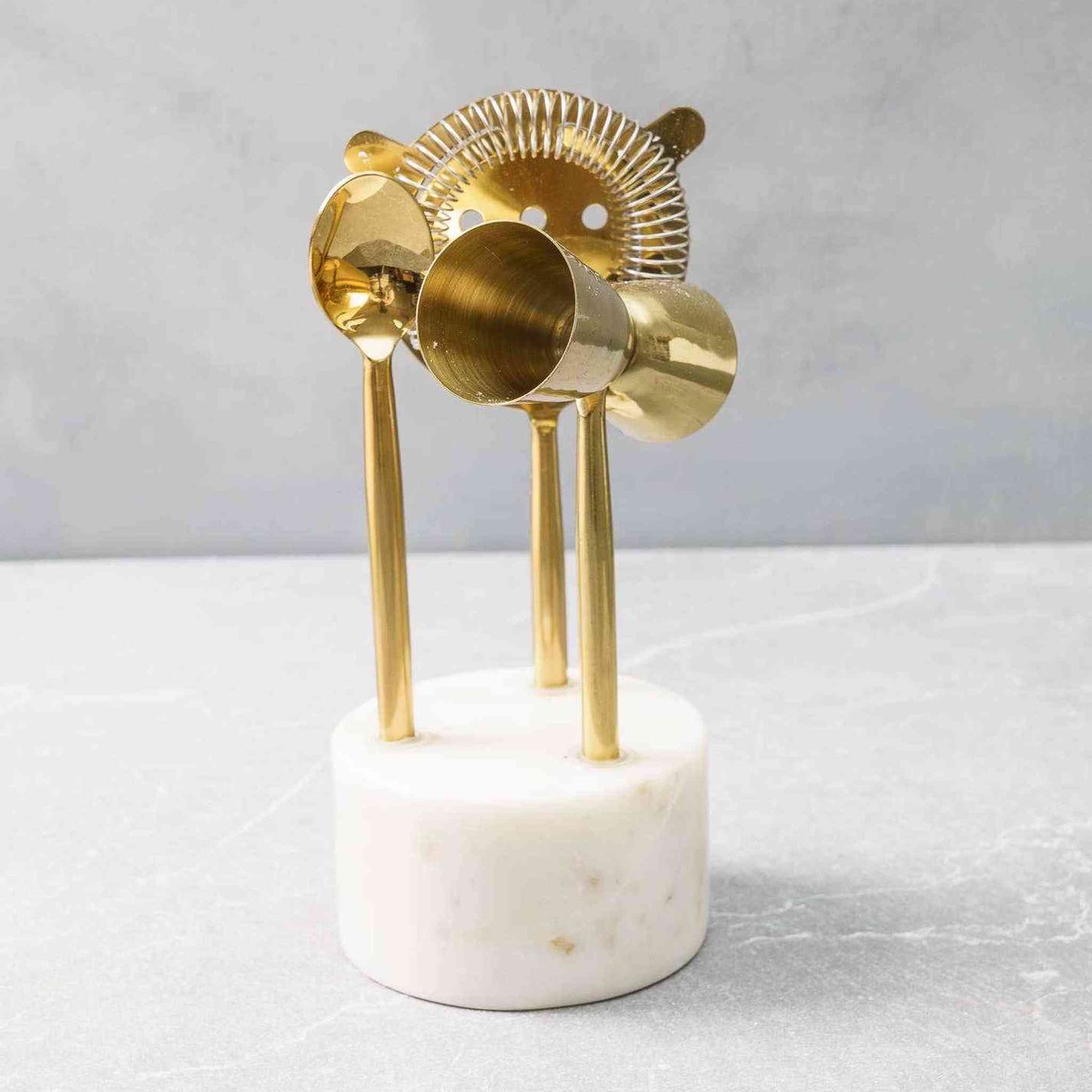 
                  
                    Gold Bar tool Set of 3 With Marble Stand - Curated Home Decor
                  
                