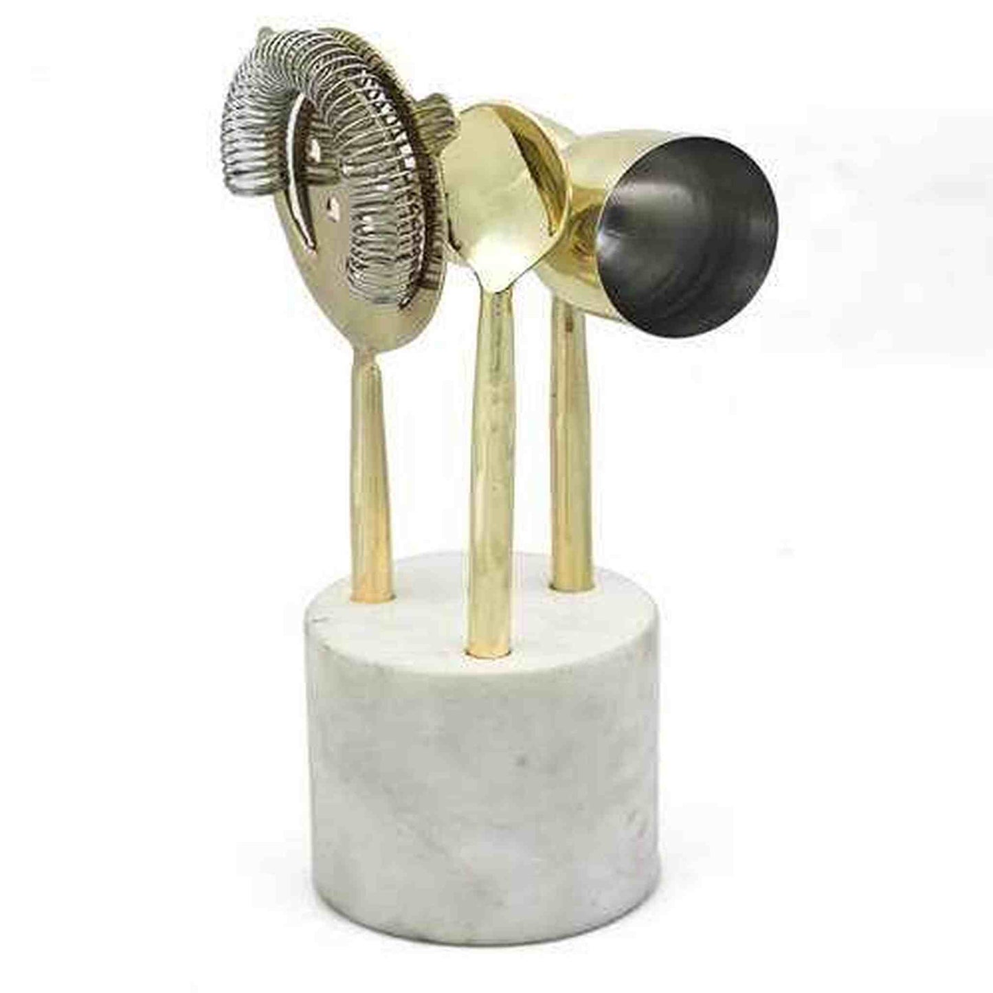 
                  
                    Gold Bar tool Set of 3 With Marble Stand - Curated Home Decor
                  
                
