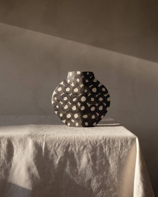 Ceramic Vase ‘Rounds Pattern’ - Curated Home Decor