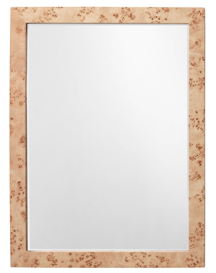 Burlwood Rectangle Mirror - Curated Home Decor