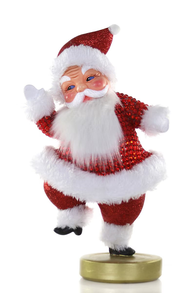 Cody Foster Jeweled Dancing Santa 12” - Curated Home Decor