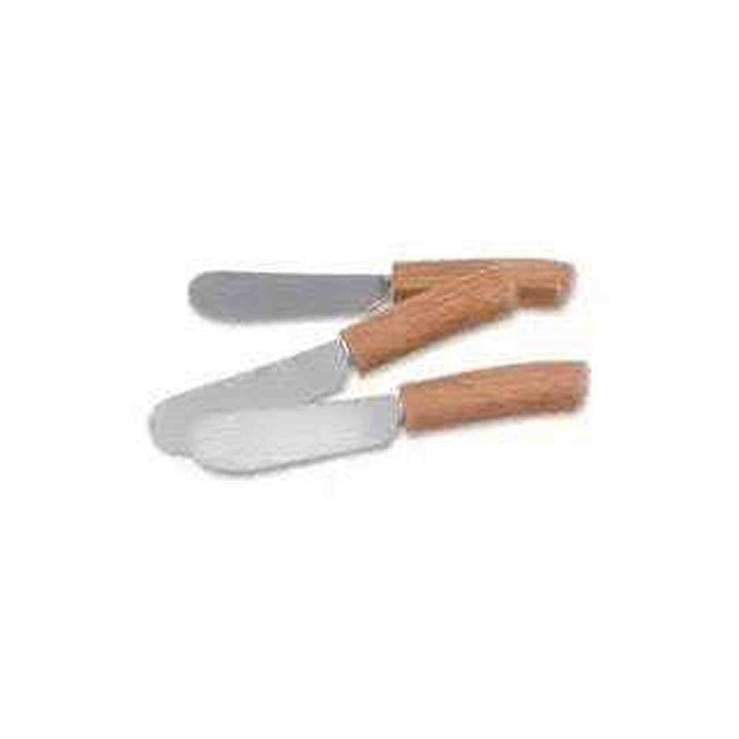 Mini cheese spreader set with wooden handles for soft cheeses and spreads