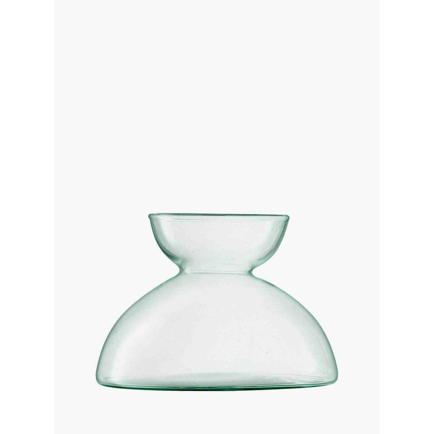 3.75in dome-shaped canopy vase mouthblown from recycled glass for flowers or plants