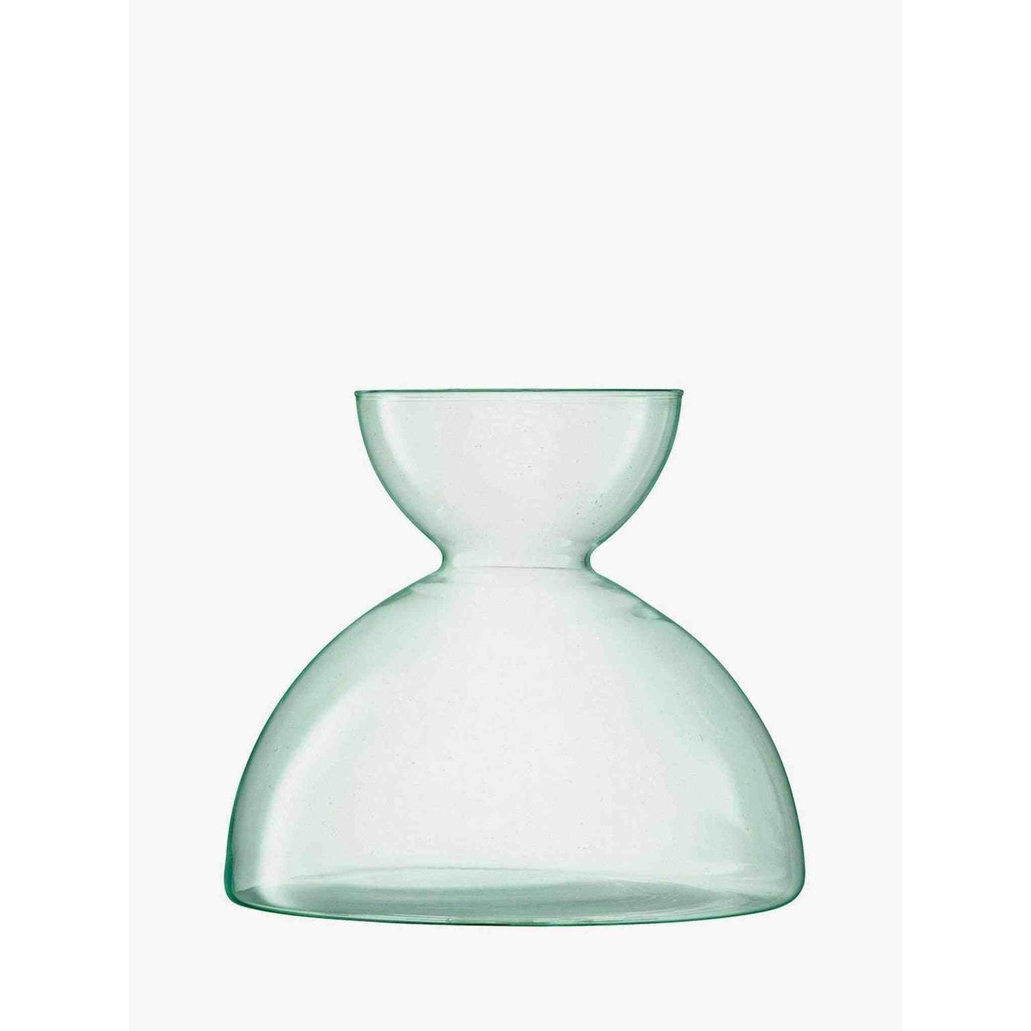 7.25in dome-shaped mouth blown recycled glass canopy vase inspired by Eden Project for sustainable decor