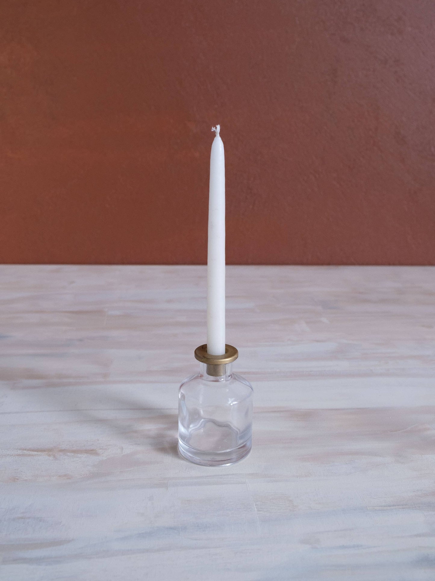 Skinny Taper Glass Candle Holder - Medium - Curated Home Decor