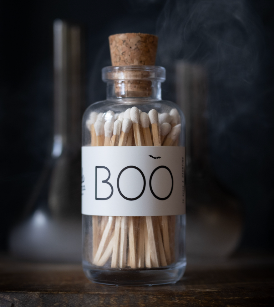 Apothecary Vintage Halloween Boo Matches - Curated Home Decor