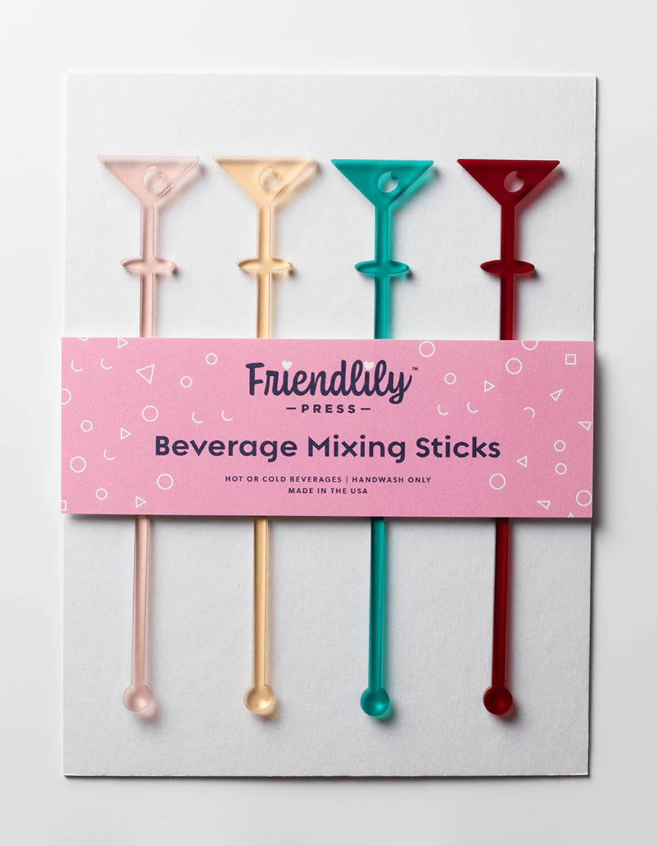 Martini Drink Stirrers 4pc Set - Curated Home Decor