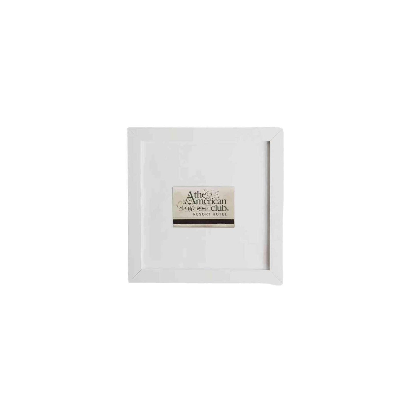 American Club Matchstricker Print 12x12 inches in white flat profile frame with clear acrylic