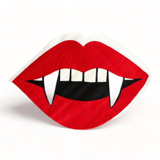 Shaped Vampire Lips Paper Dinner Napkin - Curated Home Decor