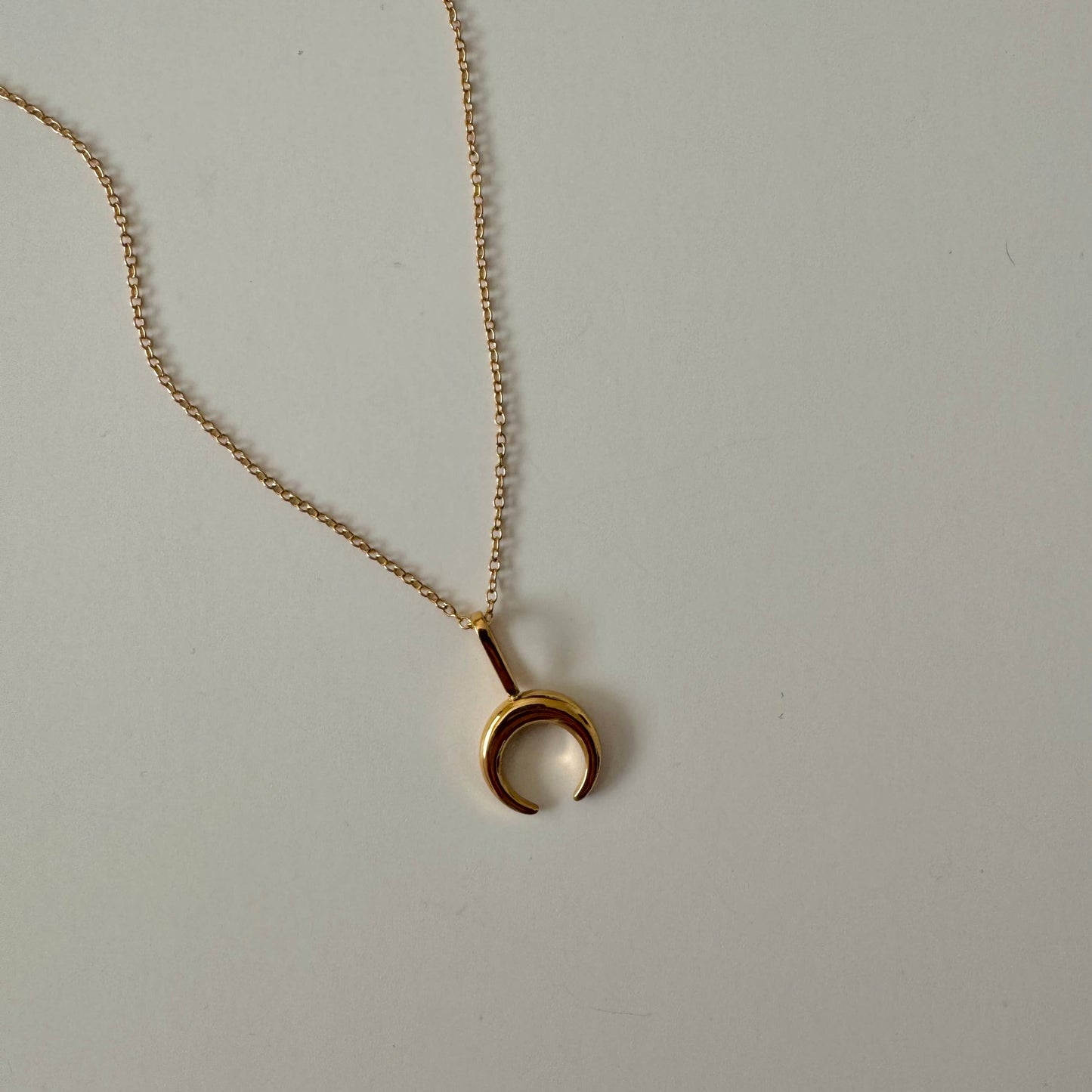 Half Moon Necklace- Gold - Curated Home Decor