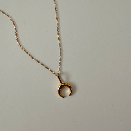 Half Moon Necklace- Gold - Curated Home Decor