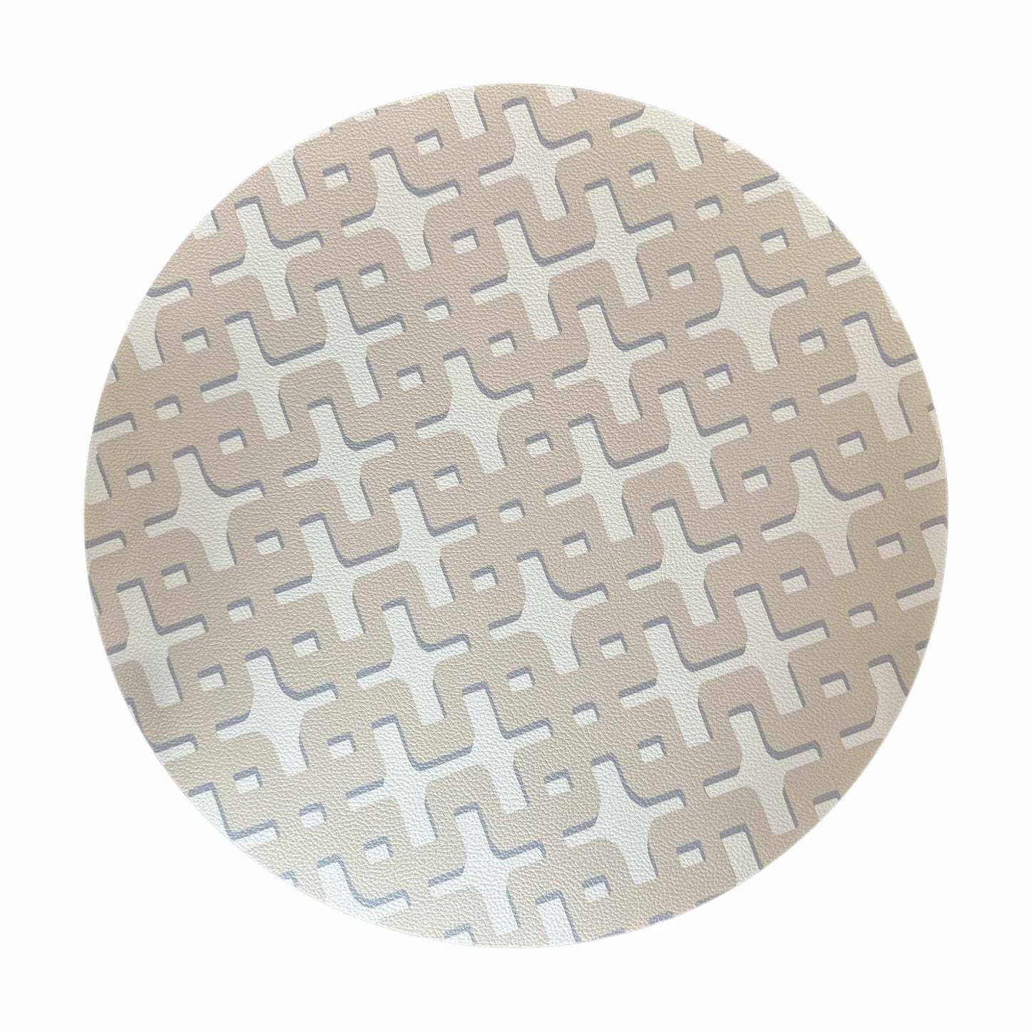 Pebble Round Placemat 16 inch circular geometric patterned table mat